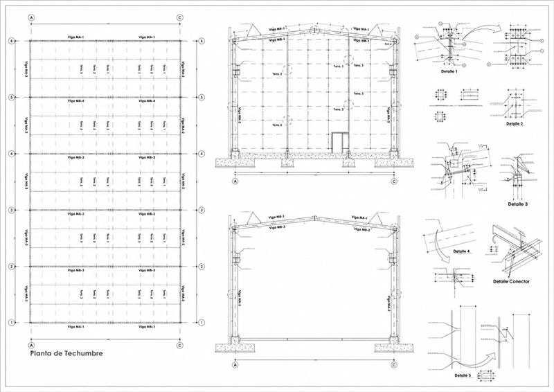 Proyecto ejecutado — planta de techumbre